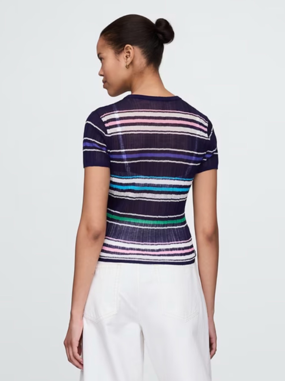 GAP Sheer Rib Sweater T-Shirt - Picture 2 of 4